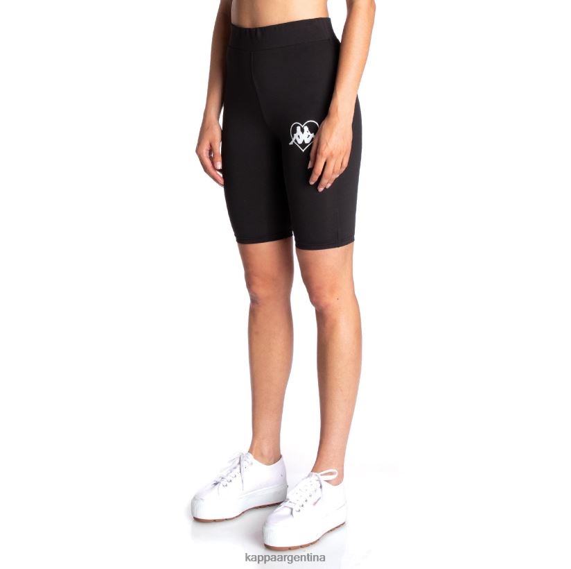 Kappa mujer pantalones cortos de bicicleta chorzow 2 auténticos azabache negro 2FJJXV389