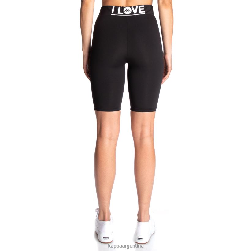 Kappa mujer pantalones cortos de bicicleta chorzow 2 auténticos azabache negro 2FJJXV389