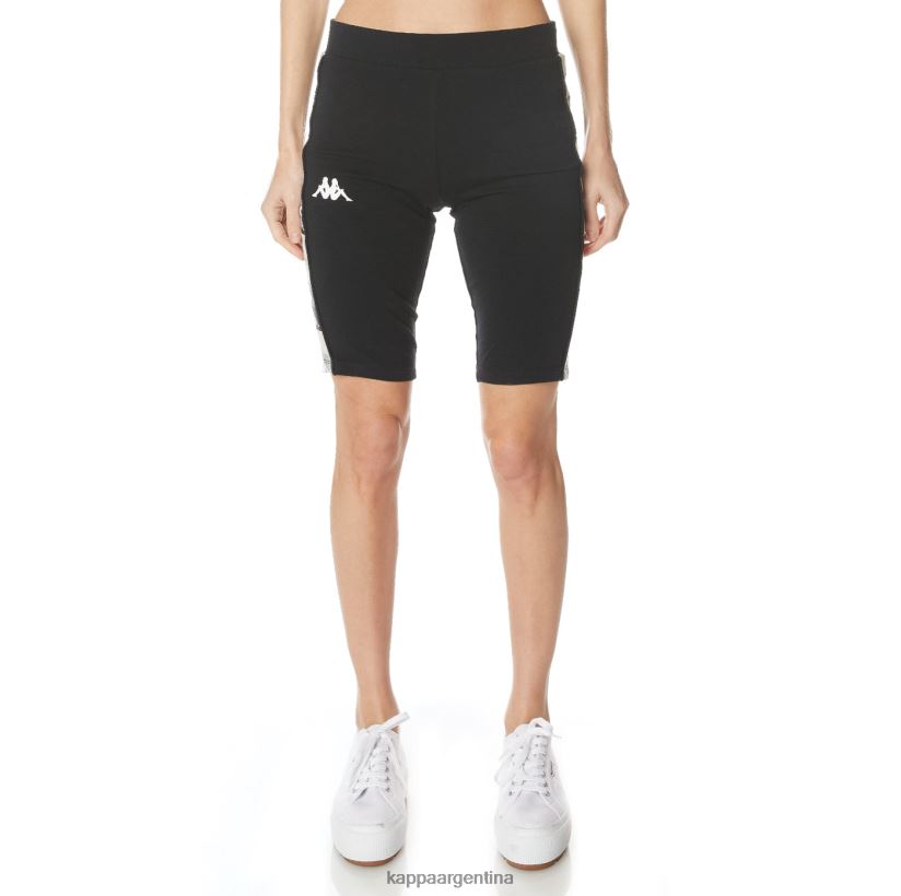 Kappa mujer shorts ciclistas 222 banda mia azabache negro 2FJJXV391