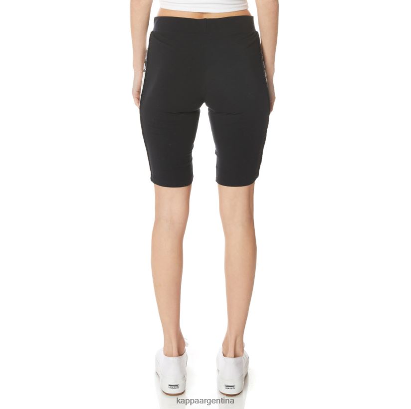 Kappa mujer shorts ciclistas 222 banda mia azabache negro 2FJJXV391