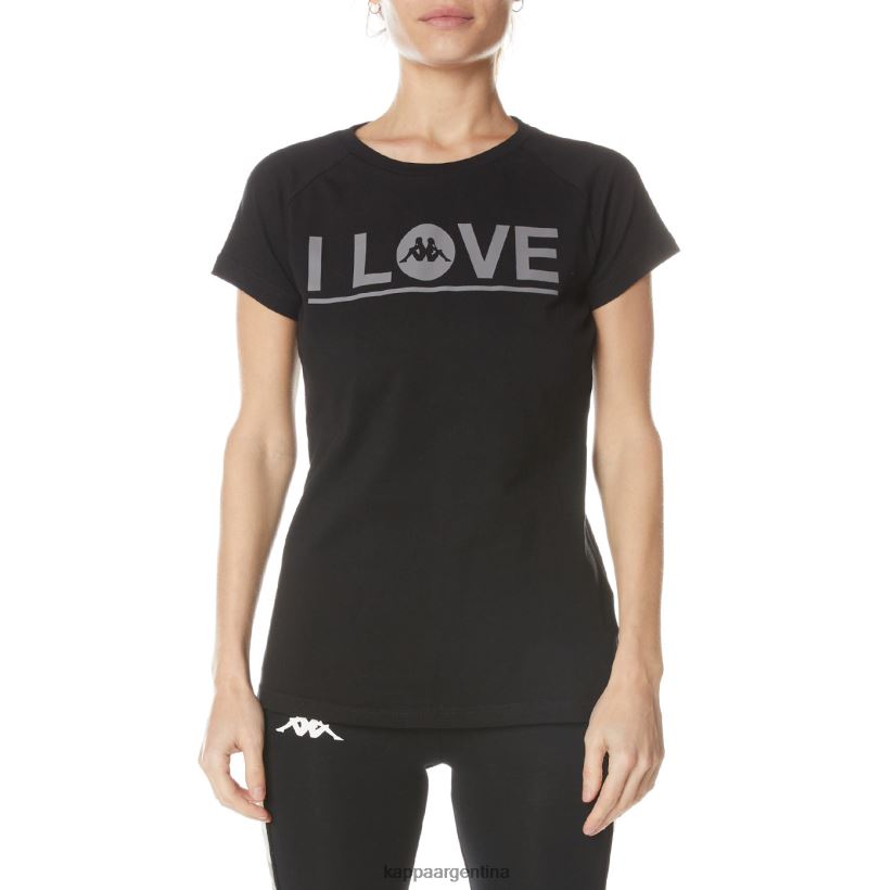Kappa mujer camiseta autentica gornicza azabache negro 2FJJXV378