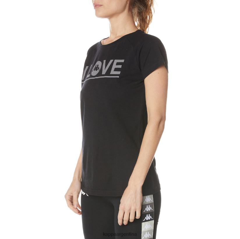 Kappa mujer camiseta autentica gornicza azabache negro 2FJJXV378