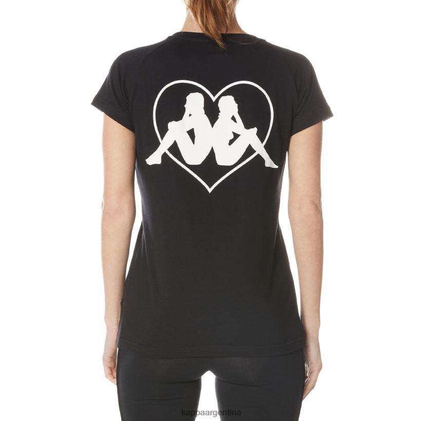 Kappa mujer camiseta autentica gornicza azabache negro 2FJJXV378