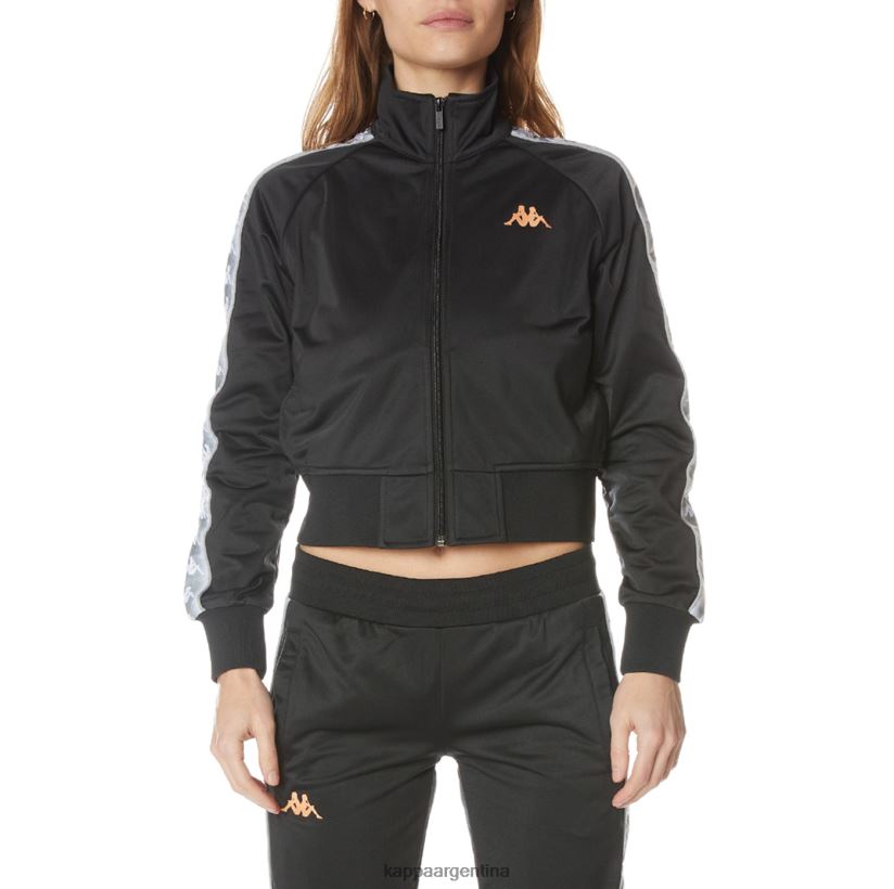 Kappa mujer chaqueta deportiva casper 222 banda negro azabache 2FJJXV367