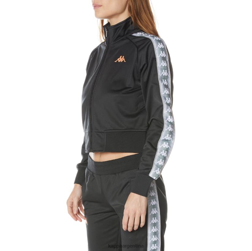 Kappa mujer chaqueta deportiva casper 222 banda negro azabache 2FJJXV367