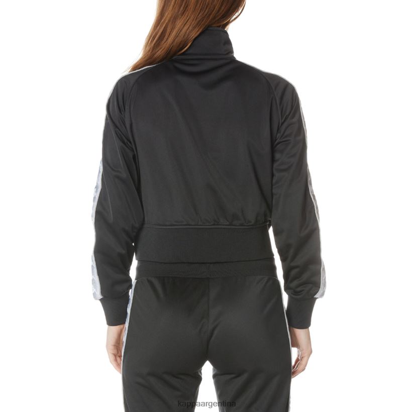 Kappa mujer chaqueta deportiva casper 222 banda negro azabache 2FJJXV367