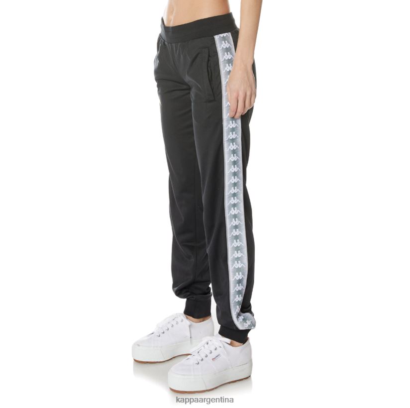 Kappa mujer pantalones deportivos 222 banda gastoria negro azabache 2FJJXV368