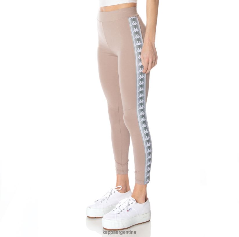 Kappa mujer 22 leggins banda garpie beige 2FJJXV395