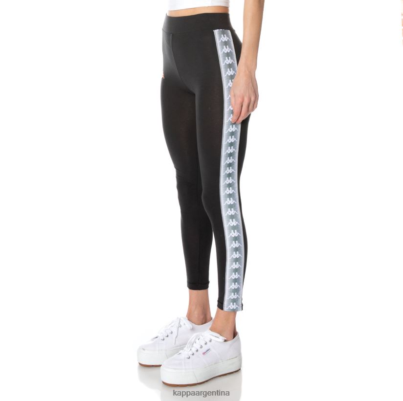 Kappa mujer leggins banda garpie 222 negro azabache 2FJJXV394