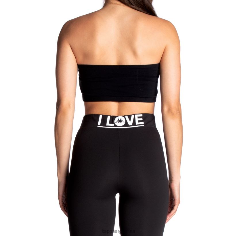 Kappa mujer auténtico bandeau koszalin azabache negro 2FJJXV386