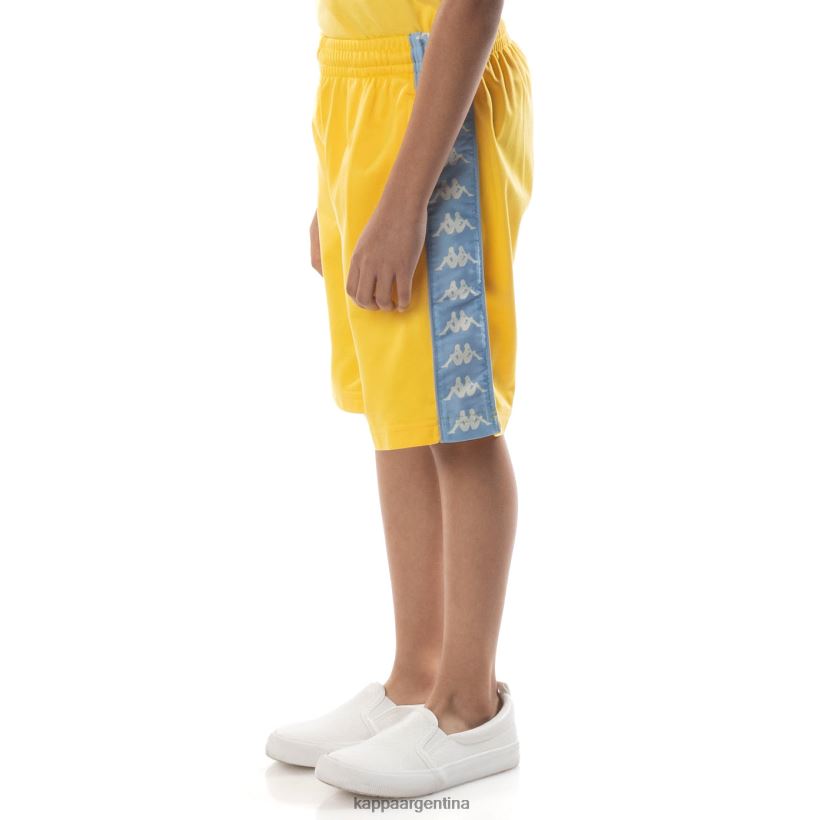 Kappa niños pantalones cortos 222 banda Treadwellz para niños amarillo azul claro 2FJJXV805
