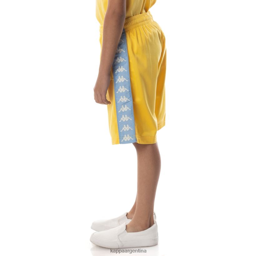 Kappa niños pantalones cortos 222 banda Treadwellz para niños amarillo azul claro 2FJJXV805