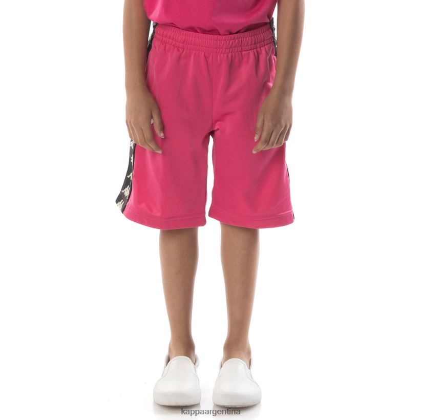 Kappa niños pantalones cortos 222 banda Treadwellz para niños rosa negro 2FJJXV807