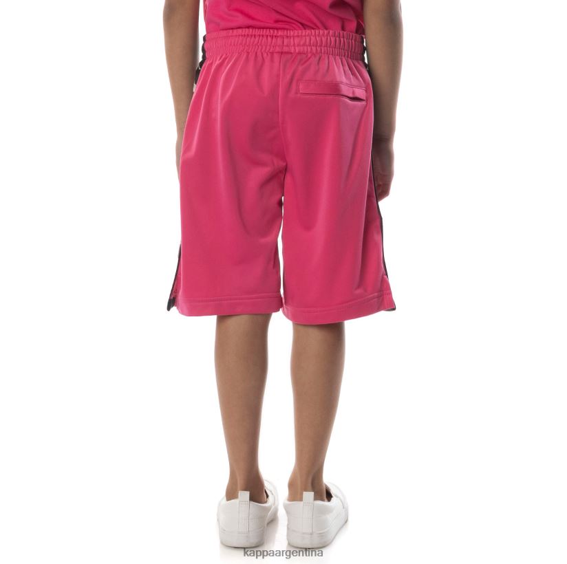 Kappa niños pantalones cortos 222 banda Treadwellz para niños rosa negro 2FJJXV807