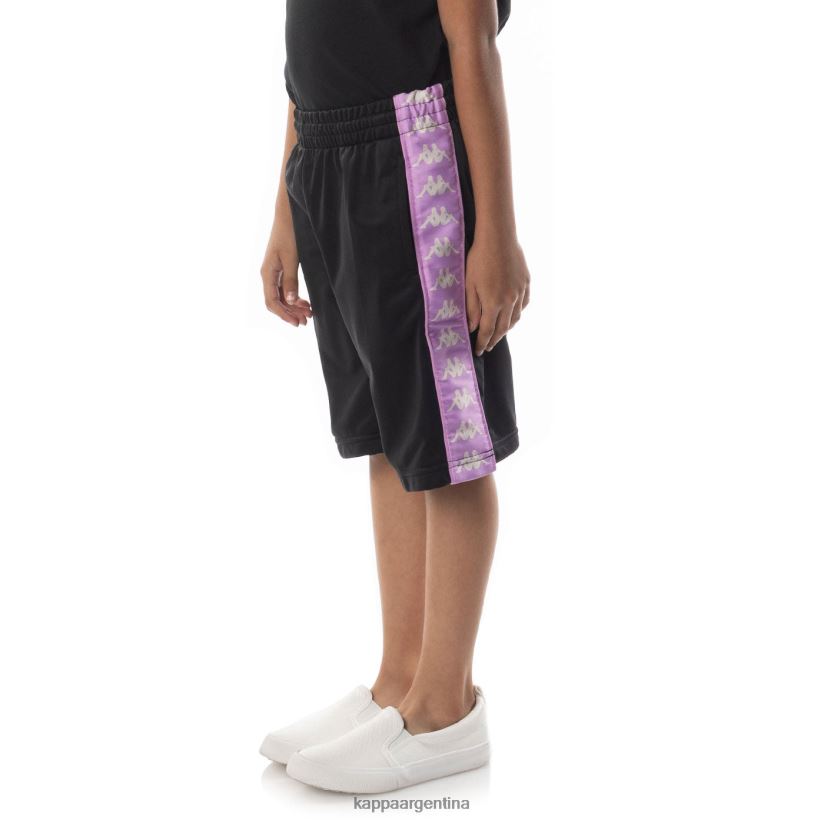Kappa niños pantalones cortos 222 banda Treadwellz para niños violeta humo negro 2FJJXV808