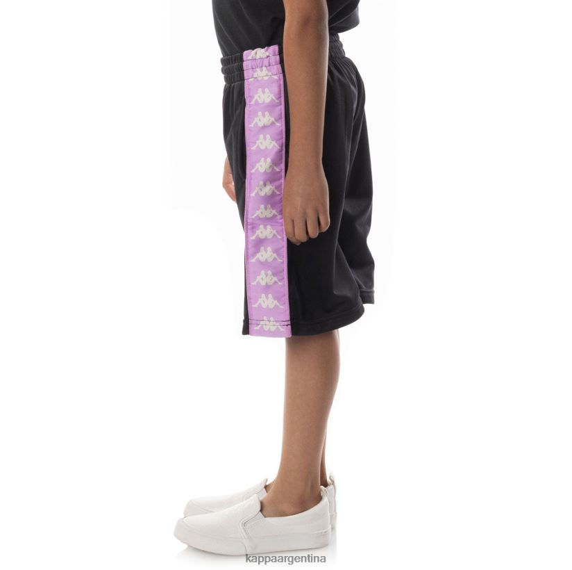 Kappa niños pantalones cortos 222 banda Treadwellz para niños violeta humo negro 2FJJXV808