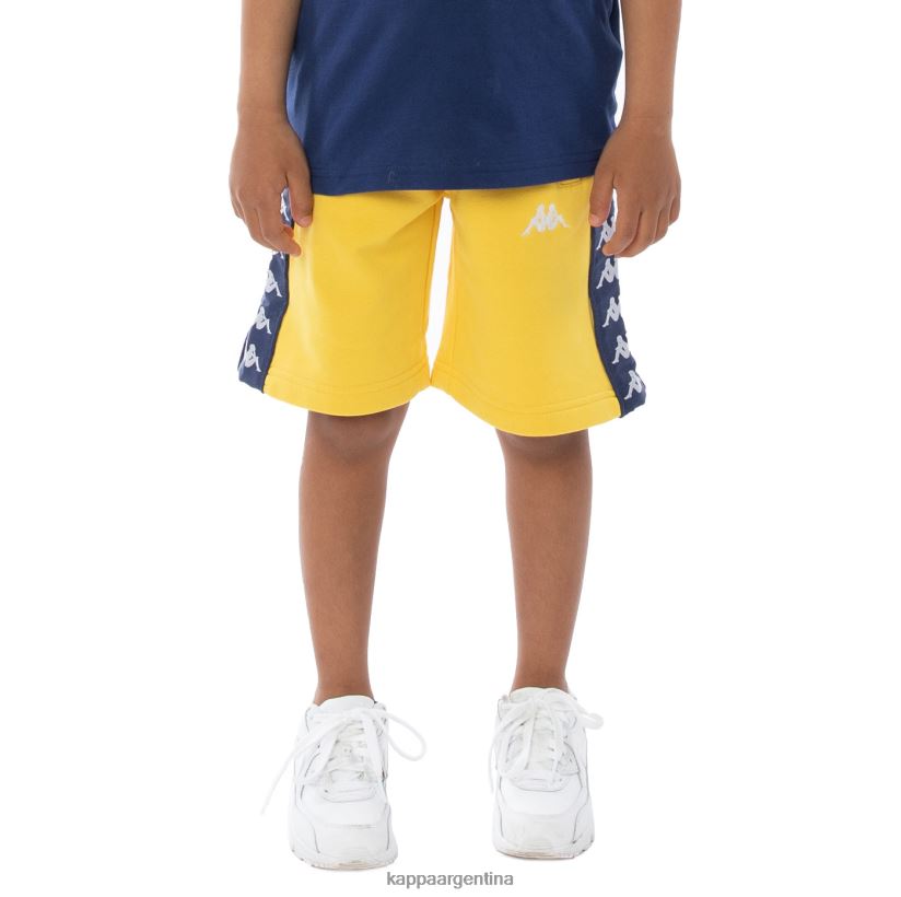 Kappa niños pantalones cortos 222 banda marvz para niños amarillo azul blanco 2FJJXV815