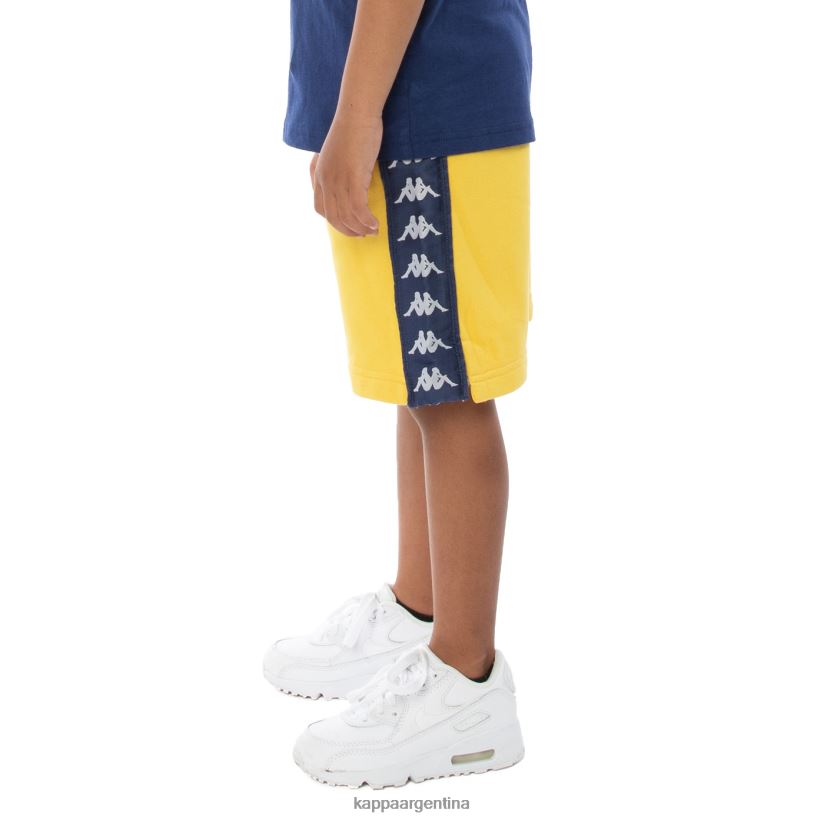 Kappa niños pantalones cortos 222 banda marvz para niños amarillo azul blanco 2FJJXV815