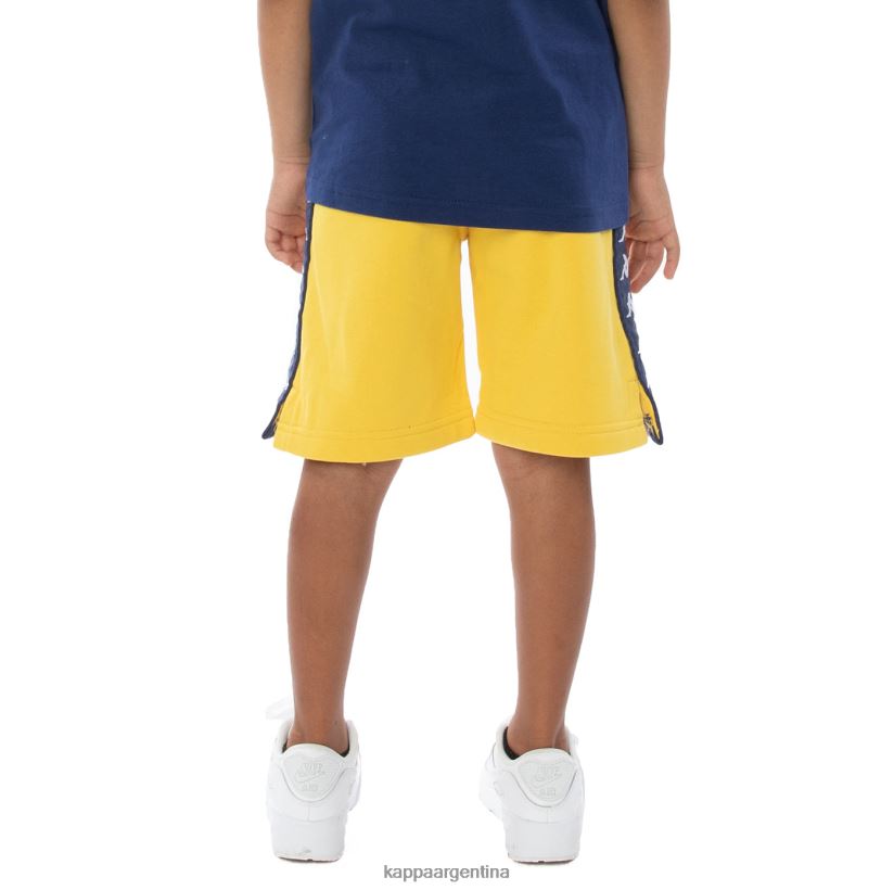Kappa niños pantalones cortos 222 banda marvz para niños amarillo azul blanco 2FJJXV815