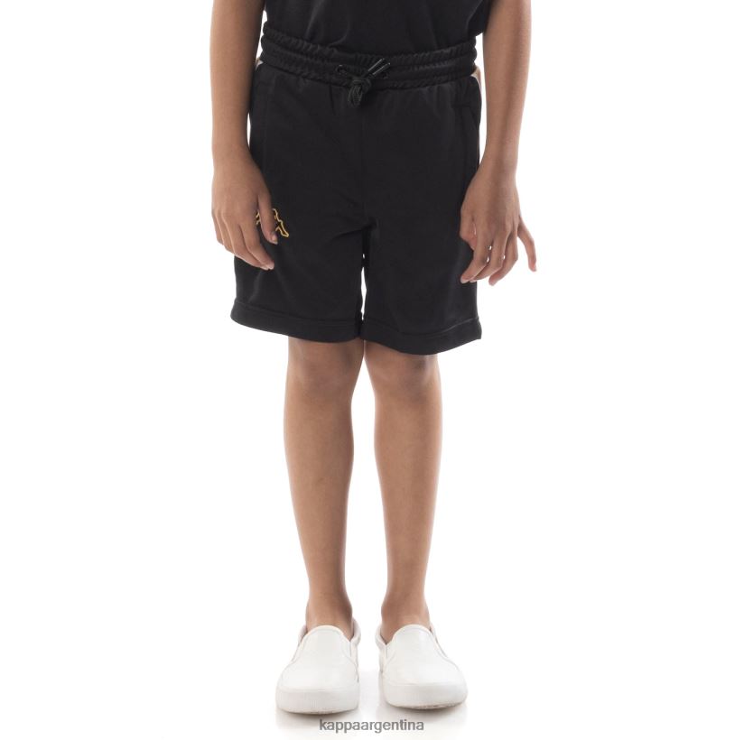 Kappa niños pantalones cortos aedi 2 con cinta del logo para niños humo negro naranja 2FJJXV793