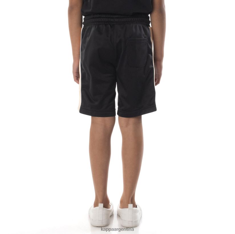 Kappa niños pantalones cortos aedi 2 con cinta del logo para niños humo negro naranja 2FJJXV793