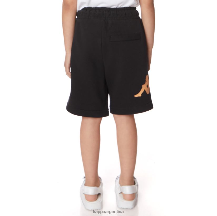 Kappa niños pantalones cortos de sangone auténticos para niños negro azabache 2FJJXV787