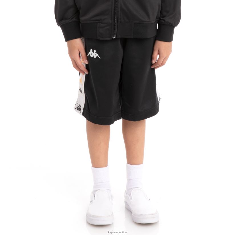 Kappa niños pantalones cortos niños 222 banda Treadwellzin 2 humo negro 2FJJXV813