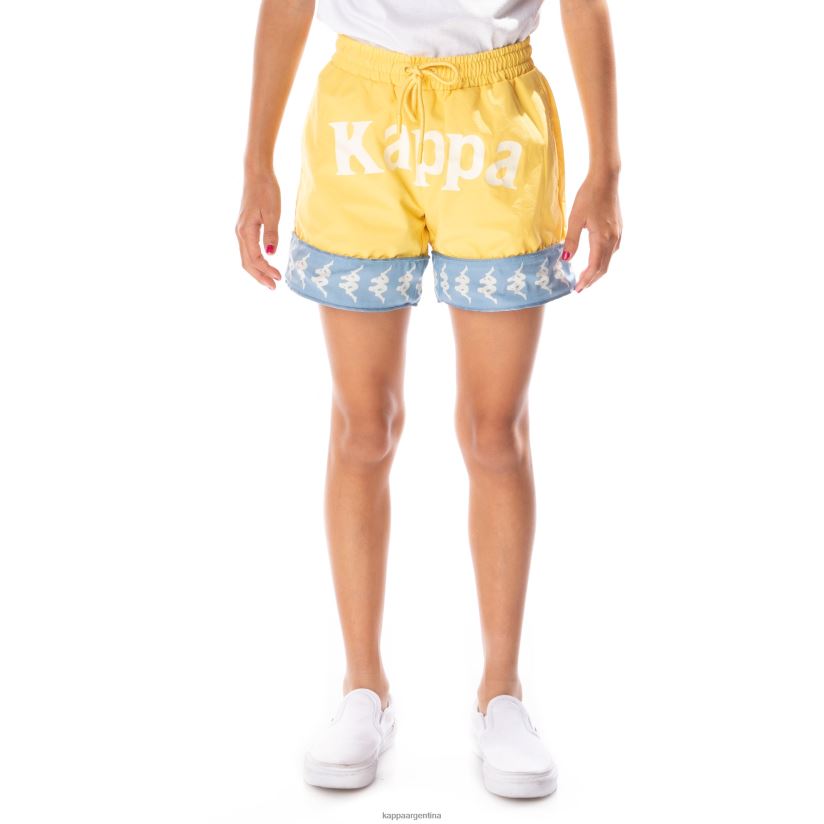 Kappa niños pantalones cortos niños 222 banda calabash 3 amarillo azul claro 2FJJXV801