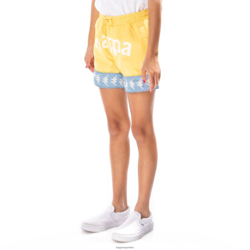 Kappa niños pantalones cortos niños 222 banda calabash 3 amarillo azul claro 2FJJXV801