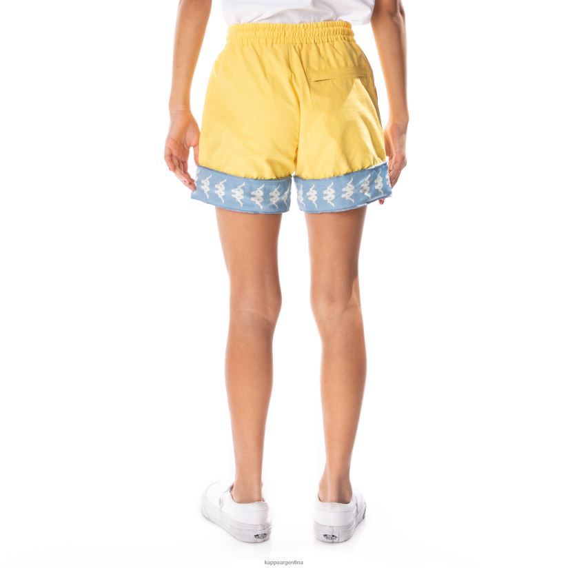 Kappa niños pantalones cortos niños 222 banda calabash 3 amarillo azul claro 2FJJXV801