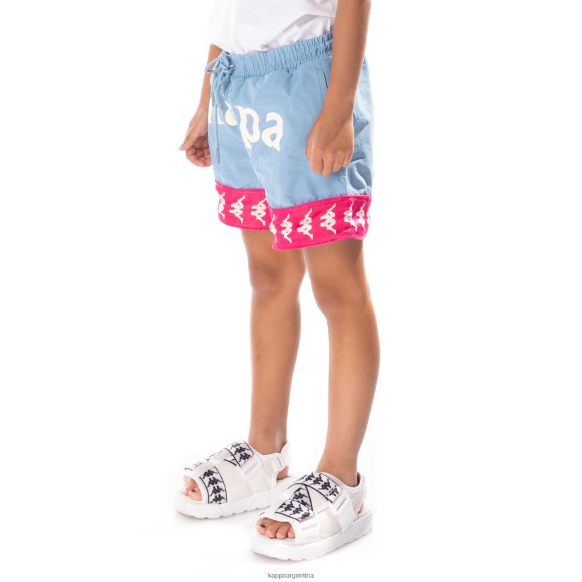 Kappa niños pantalones cortos niños 222 banda calabash 3 rosa azul claro 2FJJXV802
