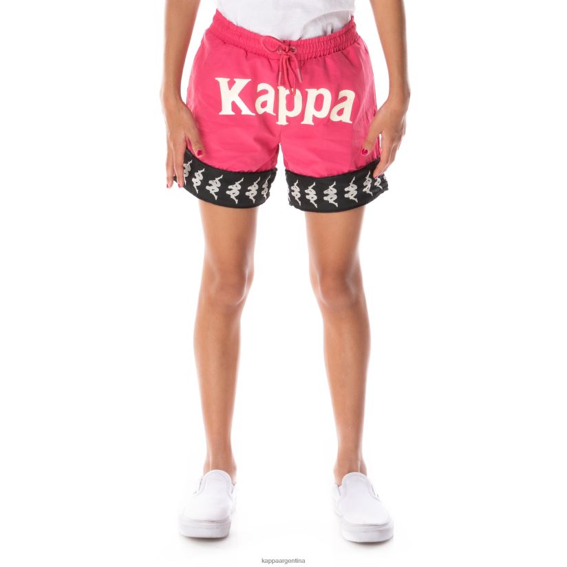 Kappa niños pantalones cortos niños 222 banda calabash 3 rosa negro 2FJJXV803