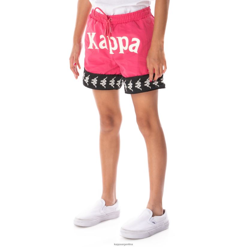 Kappa niños pantalones cortos niños 222 banda calabash 3 rosa negro 2FJJXV803