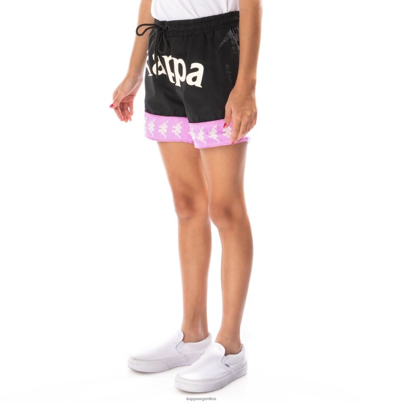 Kappa niños pantalones cortos niños 222 banda calabash 3 violeta humo negro 2FJJXV804
