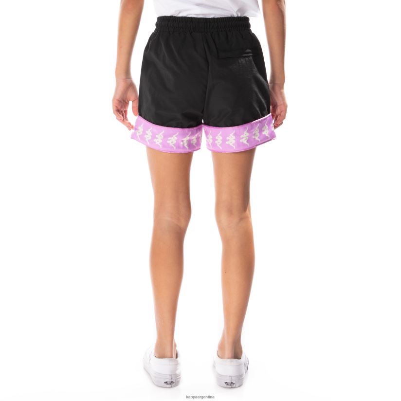 Kappa niños pantalones cortos niños 222 banda calabash 3 violeta humo negro 2FJJXV804
