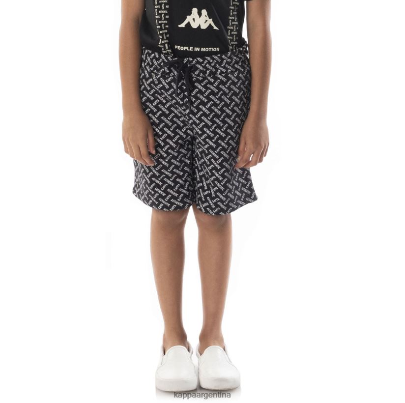 Kappa niños pantalones cortos plimmo auténticos para niños arena de humo negro 2FJJXV796