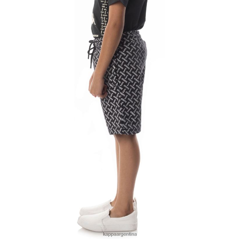 Kappa niños pantalones cortos plimmo auténticos para niños arena de humo negro 2FJJXV796