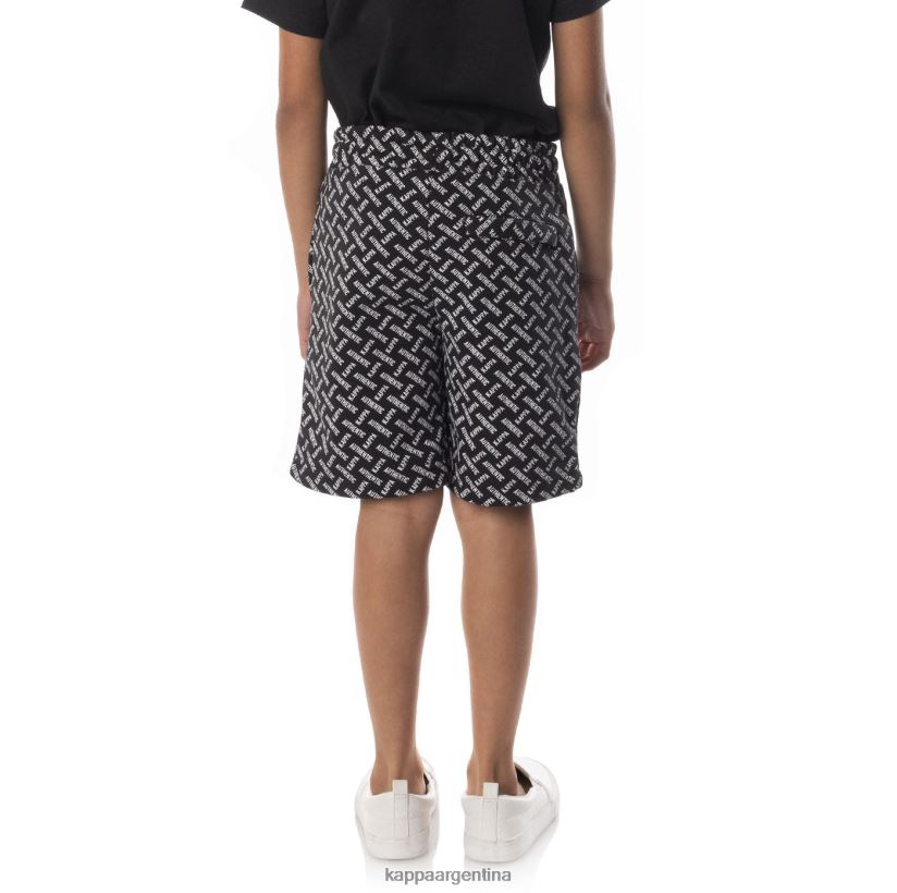 Kappa niños pantalones cortos plimmo auténticos para niños arena de humo negro 2FJJXV796