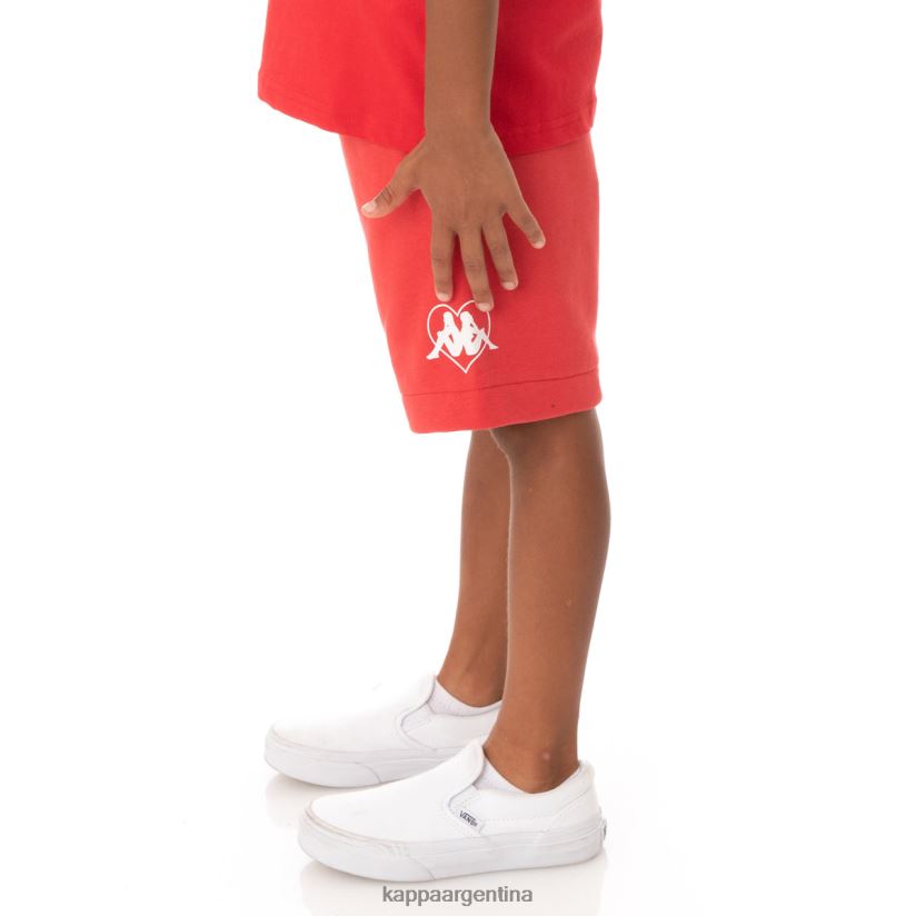 Kappa niños pantalones cortos radom de amor auténtico para niños rojo 2FJJXV814