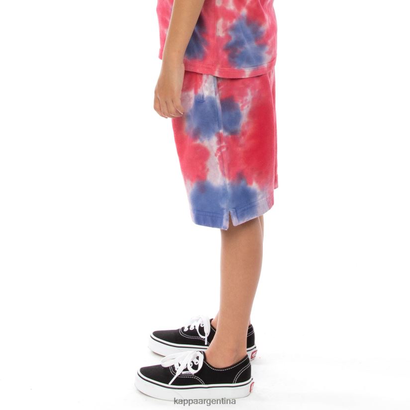 Kappa niños pantalones cortos teñidos anudados cyntu auténticos para niños crema brandy violeta tie-dye 2FJJXV817