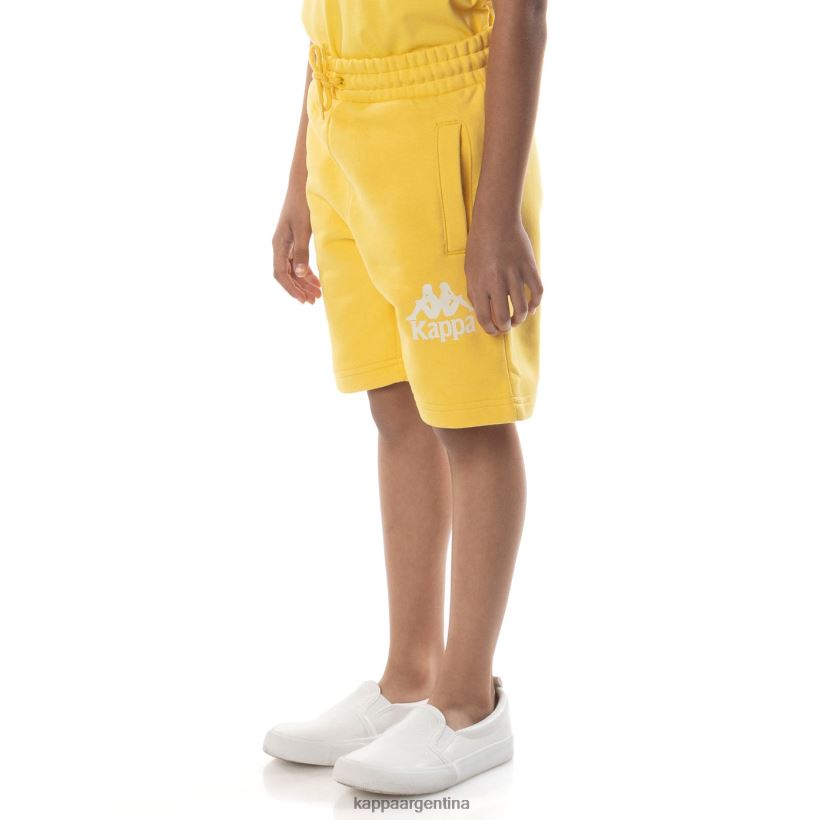 Kappa niños pantalones cortos uppsala auténticos para niños arena amarilla 2FJJXV797