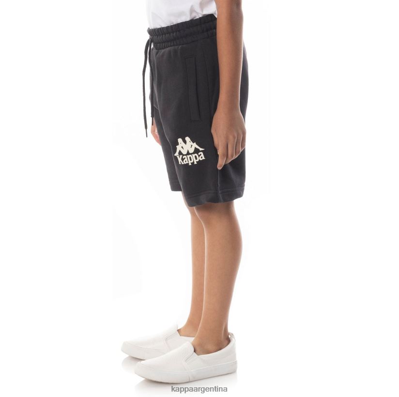 Kappa niños pantalones cortos uppsala auténticos para niños arena de humo negro 2FJJXV800