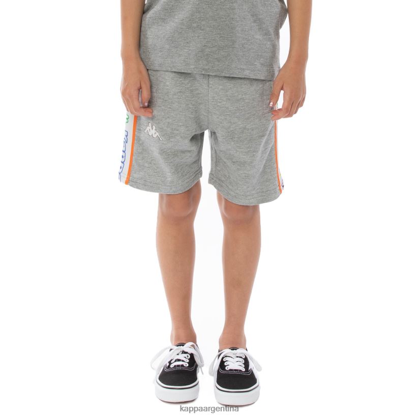 Kappa niños shorts asved con cinta del logo para niños roca blanca gris 2FJJXV816