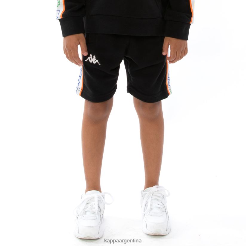 Kappa niños shorts asved con cinta del logo para niños roca blanca gris 2FJJXV816