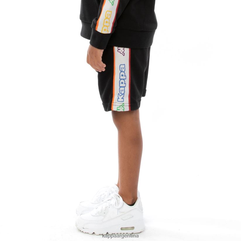 Kappa niños shorts asved con cinta del logo para niños roca blanca gris 2FJJXV816