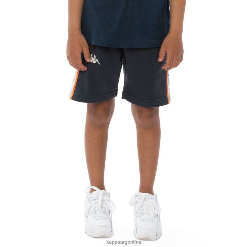 Kappa niños shorts asved con cinta del logo para niños roca blanca gris 2FJJXV816