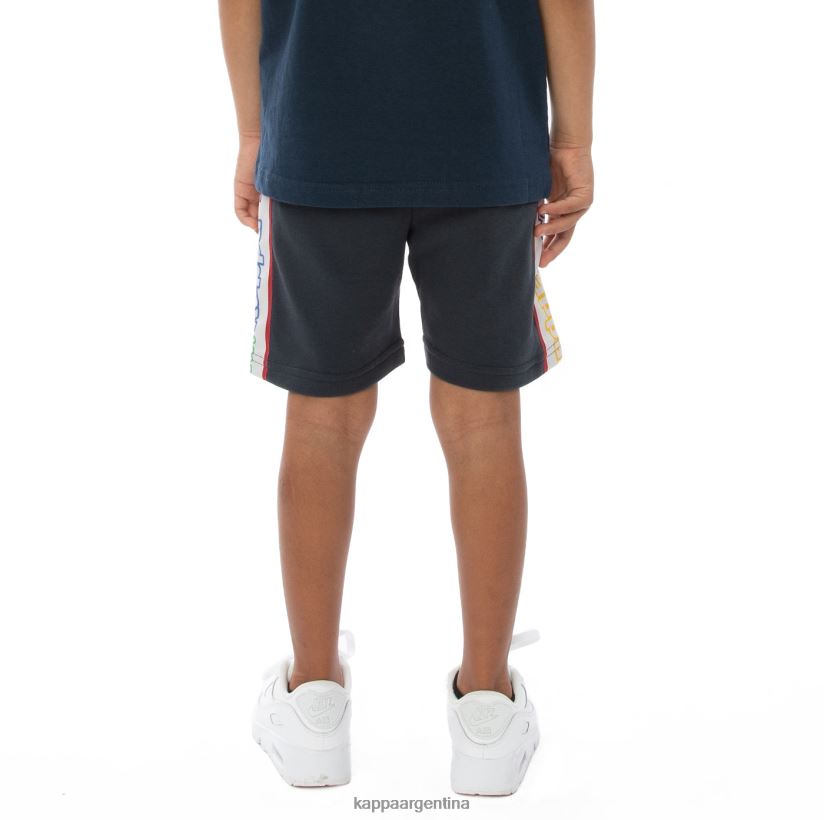 Kappa niños shorts asved con cinta del logo para niños roca blanca gris 2FJJXV816
