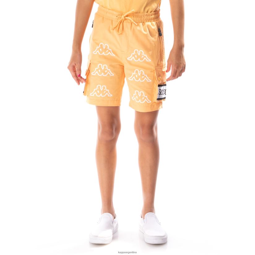 Kappa niños shorts cargo esso con cinta del logo para niños naranja claro 2FJJXV791