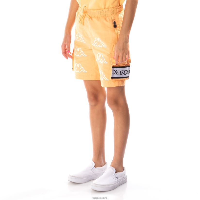 Kappa niños shorts cargo esso con cinta del logo para niños naranja claro 2FJJXV791