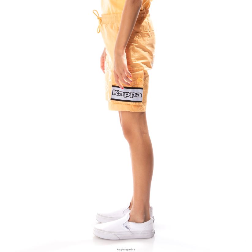 Kappa niños shorts cargo esso con cinta del logo para niños naranja claro 2FJJXV791